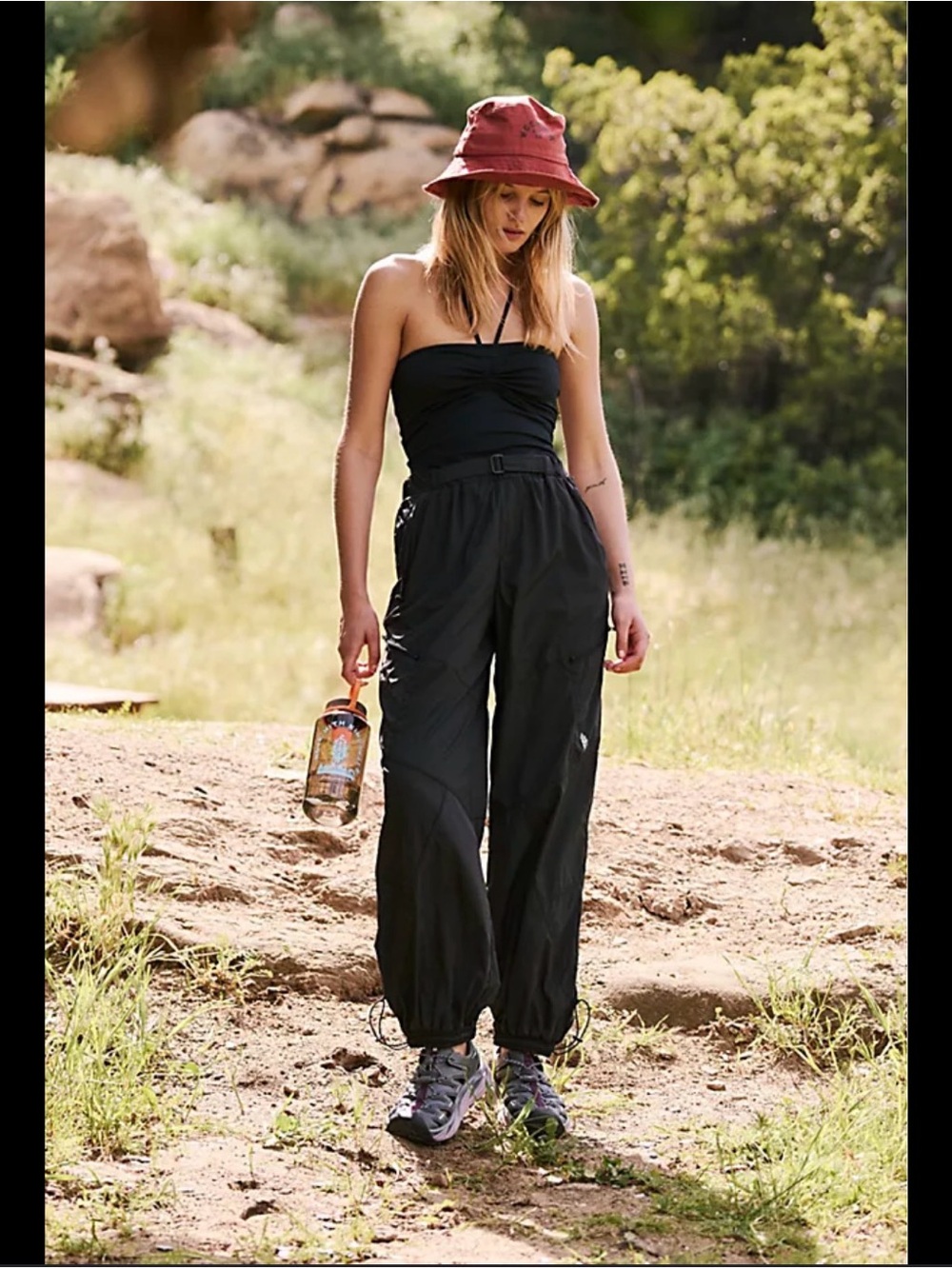 Free People Rappel Tube Cargo Jumper Black Size Large
